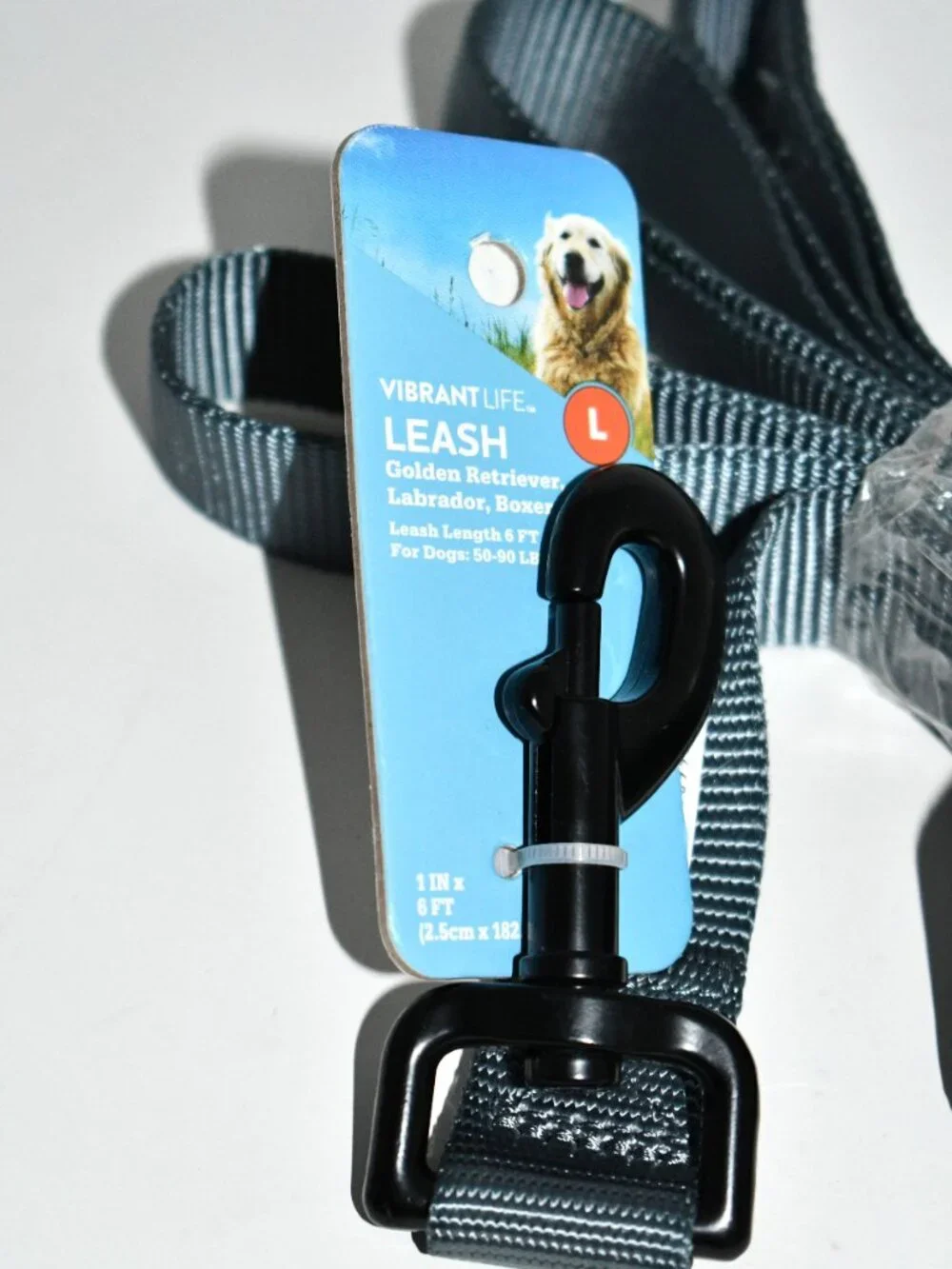 Vibrant Life Large Dog Leash Gray 6 Ft Heavy Duty NWT